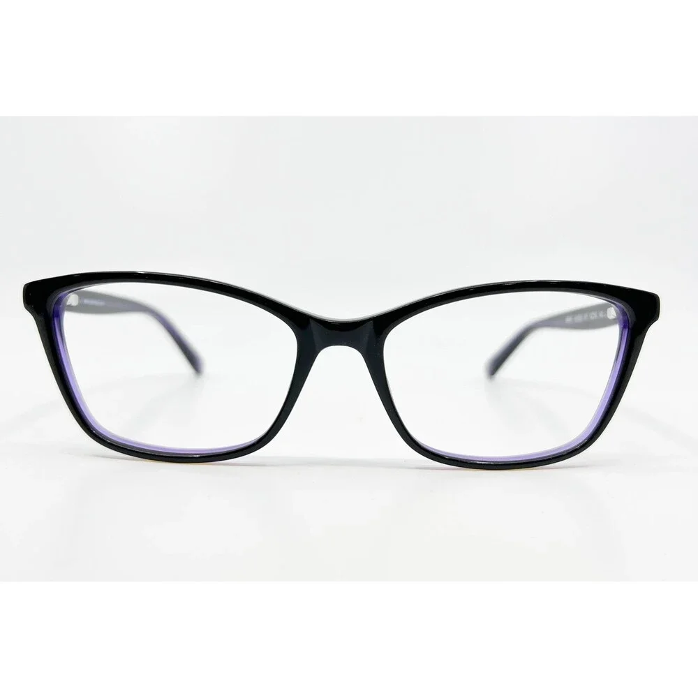 Anna Sui Eyeglasses Womens Black Purple Cat Eye AS5022 037 53-16-140 53mm